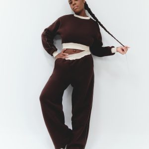 Ensemble molleton surpiqué — Chocolat